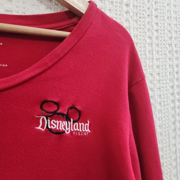 Vintage Disneyland Resort Red Boxy Crop Long Sleeve Top Size XL - Picture 5 of 10